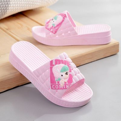 夏季厚底拖鞋女夏外穿凉拖坡跟松糕防滑高跟居家凉拖鞋室休闲拖鞋威珺