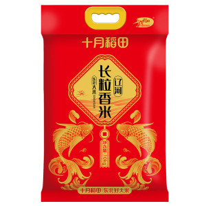 十月稻田辽河长粒香米东北大米10kg/20斤粳米一级新米真空包装家庭装