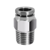 中锦科技 不锈钢气管快速接头接管口径10mm 螺纹1/2[4分]个