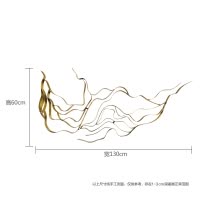 金属壁饰酒店大堂过道墙面装饰品客厅样板房现代轻奢创意墙饰挂件 三维工匠 150*69cm