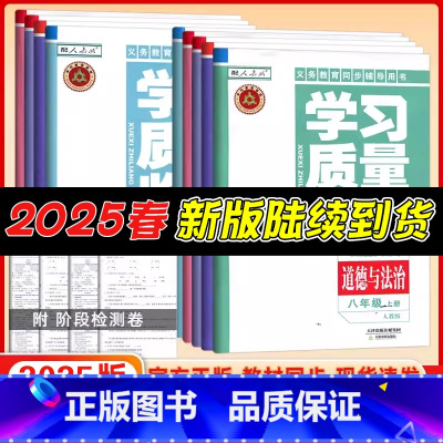 语数英物生[5本] 八年级上 [正版]2025春[年级学科任选]学习质量监测七/八/九年级上下册 语文 数学 英语 物理