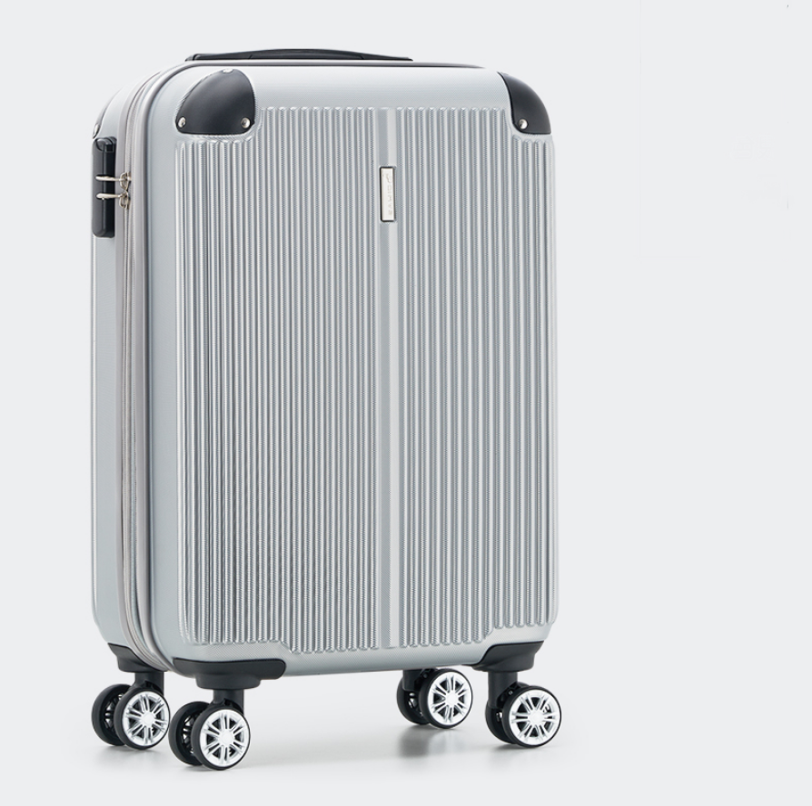 爱华仕时尚行李箱男女拉杆箱20寸登机旅行箱24寸密码箱大容量 6623 OCX6770-24银色 20寸[无侧把手]