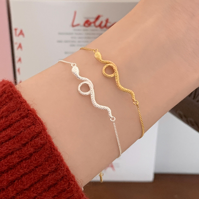 纯银灵蛇手链轻奢小众精致2025本命年礼物手饰女生气质高级感送女朋友老婆情人节七夕生日礼物