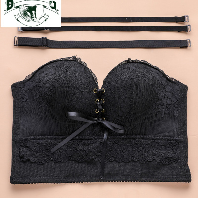 HLCOMAN婚纱礼服专用无肩带内衣女小胸聚拢防滑美背抹胸式隐形上托文胸贴抹胸