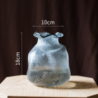 美帮汇白夜逆行 玻璃花瓶花器水瓶磨砂工艺 复古文艺装饰摆件 白夜逆行系列(C)