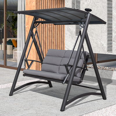 紫叶秋千户外庭院室外吊椅院子铝合金双人秋千椅室内花园别墅荡秋千