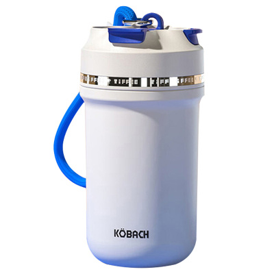 康巴赫保温杯450ml纯钛咖啡杯保温双饮杯保冷水杯KH-B45B03