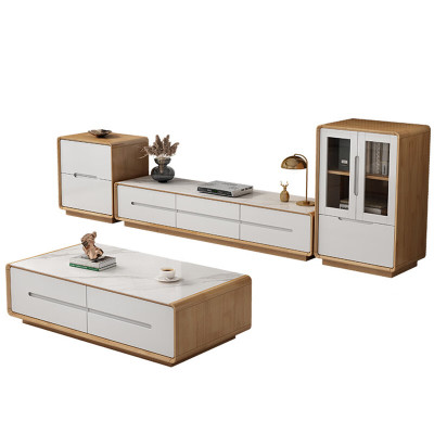 域赢电视柜岩板柜面小户型简约现代客厅家用收纳储物柜1.8米矮柜