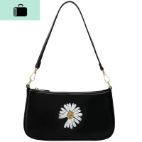 小雏菊法棍包法式腋下包2020新款潮牌单肩包简约斜跨包包NEW LAKE 黑色女士单肩包