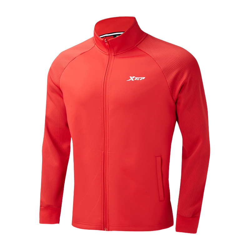 特步针织外套978329068008(魔力红)