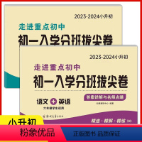 语数英[共2本] 小学升初中 [正版]2024新版初一入学分班拔尖卷语文+英语+数学试卷 走进重点初中小升初名校招生入学