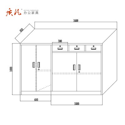 苏宁 质凡 定制不锈钢便民服务柜 1.6米不锈钢柜