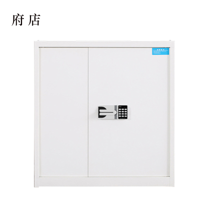 府店保险柜铁皮资料柜矮柜办公室储物柜单节白色国宝锁900*420*900