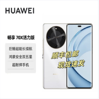 华为 畅享70X 活力版 256GB 雪域白 支持北斗卫星消息 巨鲸6100电池 40W快充 4G双卡 双五星超耐摔华为鸿蒙手机