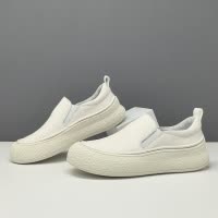 男士真皮厚底透气乐福鞋头层牛皮百搭一脚蹬懒人鞋欧洲站小众板鞋