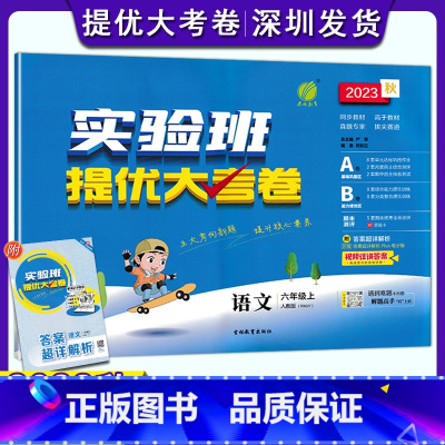 语文 六年级上 [正版]2023秋小学语文实验班提优大考卷六年级上册人教版 6年级上册语文单元基础巩固分层能力提优期中期