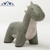 创意恐龙凳换鞋凳实木脚凳沙发皮矮凳储物动物凳狮子凳独角兽凳子 三维工匠收纳凳