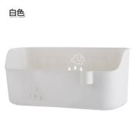 免打孔卫生间置物架 壁挂式家用浴室用品洗漱台墙上收纳架 三维工匠 白色储物架