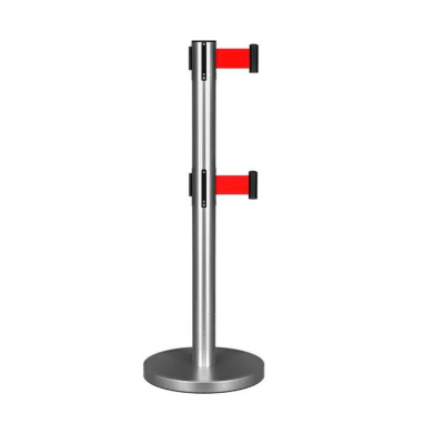 众恒丰-一米线伸缩带隔离带不锈钢警戒警示柱-2米/个