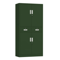 东升顺绿色铁皮文件柜办公室档案柜资料柜财务凭证柜钢制办公柜加厚二斗铁