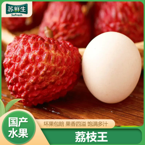 SF快递[苏鲜生]新鲜荔枝王 净重2.5斤 单果30-50g 中果