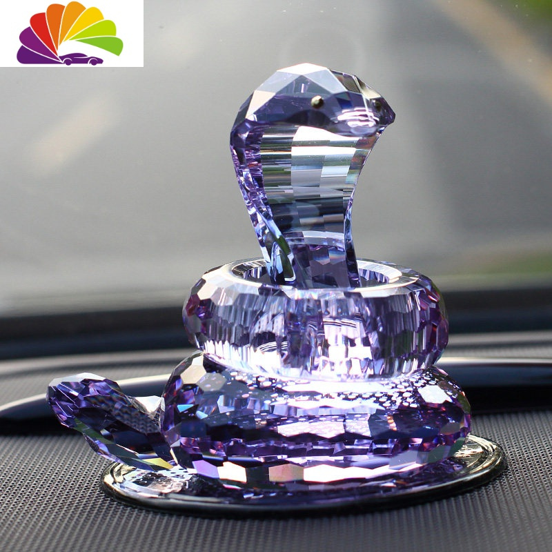 舒适主义汽车摆件水晶蛇十二生肖创意车里的车上装饰用品车内饰品摆件