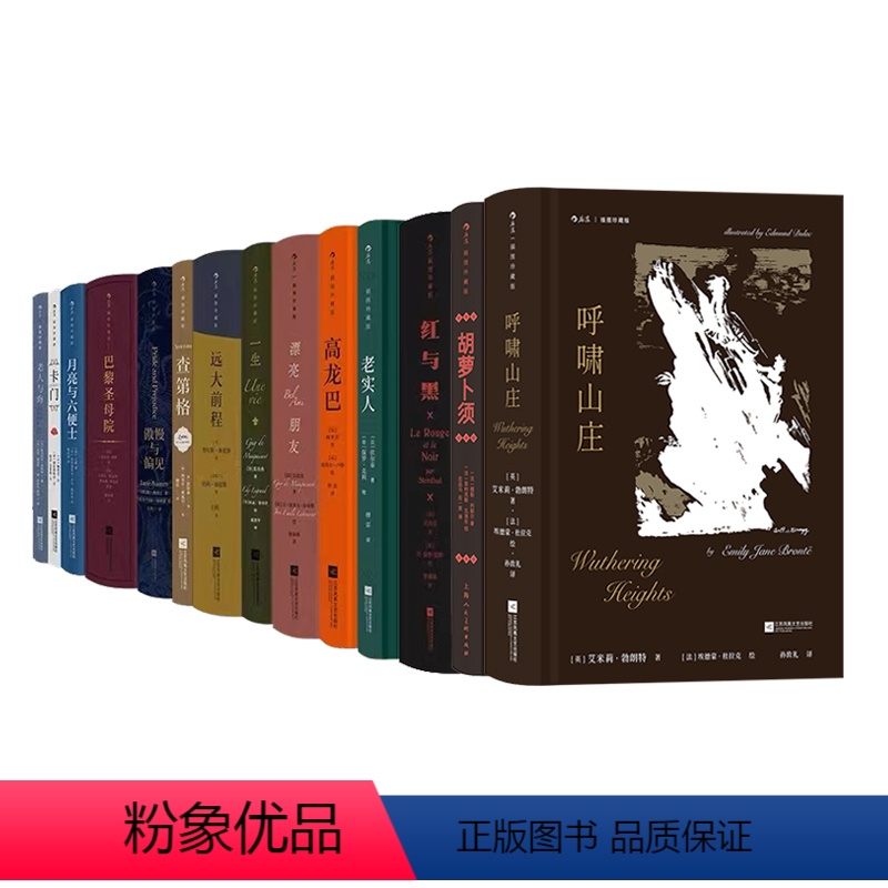 插图经典小说14册套装 [正版] 插图珍藏经典全系列任选 世界名著珍藏版巴黎圣母院老人与海金阁寺印度之旅红与黑 小说诗歌