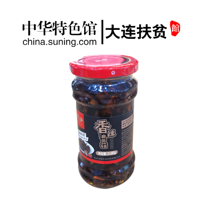 中华特色-大连扶贫馆贵州六盘水鸿霖山香辣油菌菇拌饭拌面炒菜贵州风味油辣椒拌饭网红火锅调味酱280g/瓶香辣味280g/瓶