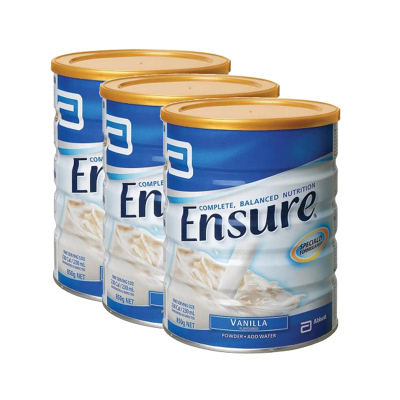 澳大利亚-雅培（Abbott）大安素全安素Ensure成人营养奶粉850g香草味3罐10岁以上青少年孕妇中老年特殊配方