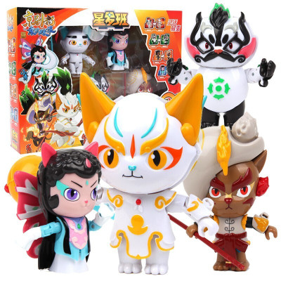 庄臣正义救援队玩具男孩女孩儿童变形玩具金刚警车珀利套装京剧猫咖宝车神京剧猫变形系列套装