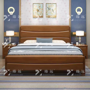 臻远 ZY-X166 实木床抽屉款 1.8m+2个床头柜+床垫