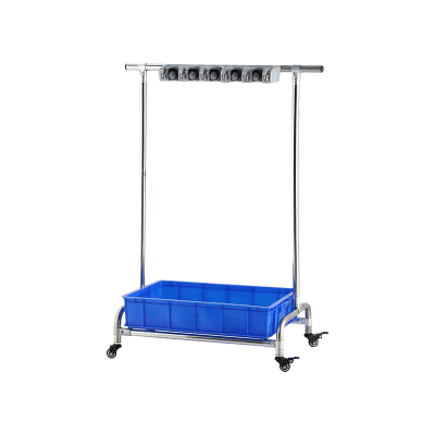 翌嘉YJ4122155 不锈钢拖把架可移动扫把架落地式拖把架 5拖6挂 移动款