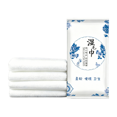老房太太 一次性湿毛巾 25*25cm切边加厚 50包独立包装 餐饮擦手清洁湿巾 A48/包