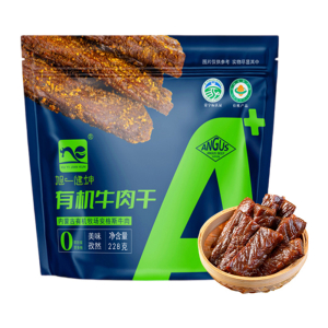 旭一健坤 有机牛肉干 孜然味228g 孕妇儿童手撕零食下午茶健身代餐