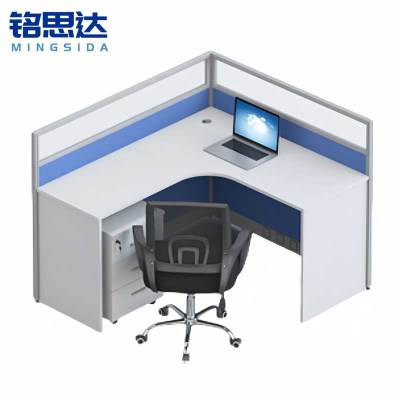 铭思达屏风工位L型单人位含柜椅套