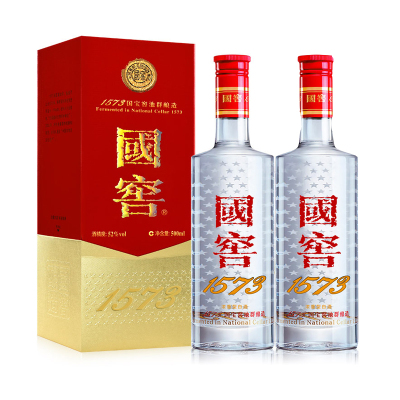 泸州老窖 国窖1573 浓香型白酒 500ml*2瓶 52度