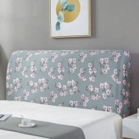 床头罩套床头套软包防尘罩靠背罩子保护套1.8米弹力布1.5床北欧风 繁花朵朵 1.8米(适合1.7-1.9米床头使用)