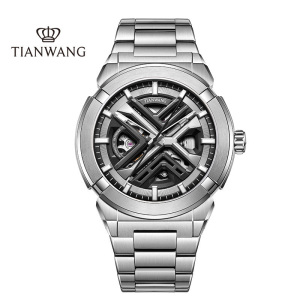 天王表 X系列2.0钢带男表镂空机械表夜光潮流时尚手表51244