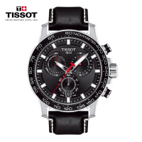 天梭(TISSOT)瑞士手表 速敢系列皮带炫酷黑盘独特大气男士石英表T125.617.16.051.00 礼物