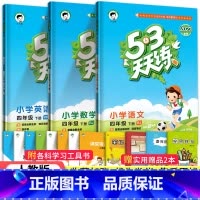 53天天练四年级下语数英3本(人教版) 小学四年级 [正版]2023秋新版小学53天天练四4年级上册下册同步训练语文数学