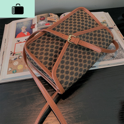 OPEN UP翻盖斜挎包小方包 韩国复古学院单肩斜挎马鞍包ins女包夏NEW LAKE 图片色女斜挎包