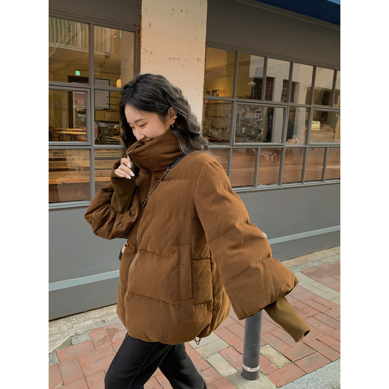 年棉衣女冬韩版宽松加厚灯芯绒外套时尚棉袄设计感潮流棉服