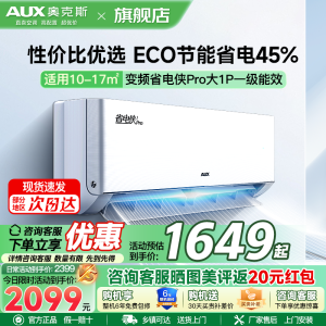 奥克斯(AUX)空调大1匹挂机 新一级能效 变频 冷暖两用 节能省电 家用卧室壁挂式空调省电侠Pro 2025新品