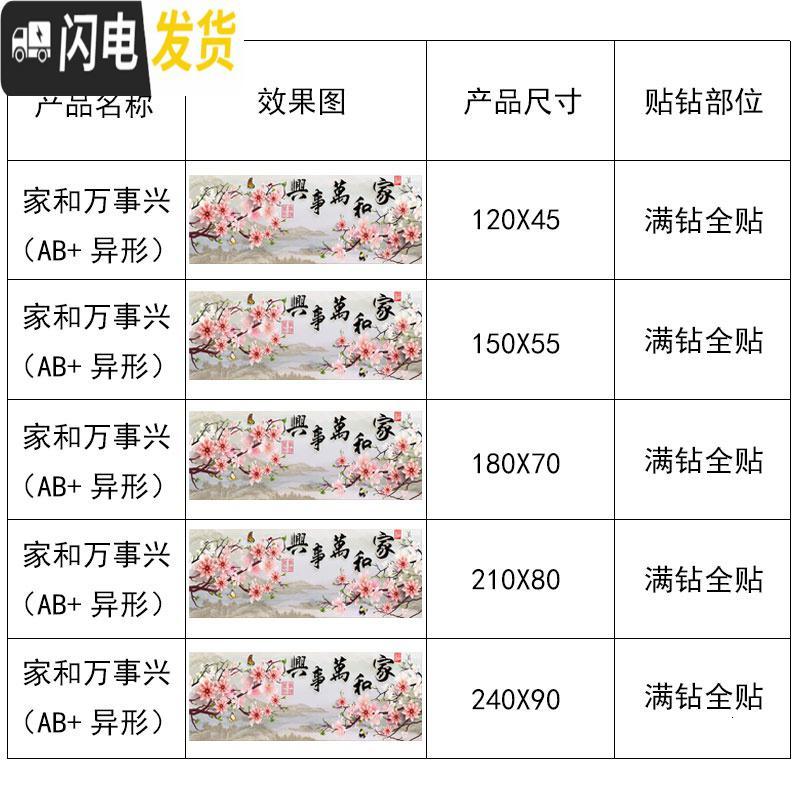 三维工匠十字绣2019新款绣绣客厅5d家和万事兴贴满砖自己手 [满钻+异形AB钻]210X80[加钻30送九头点钻笔]