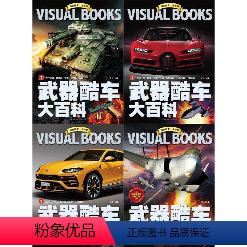 武器酷车大百科 [正版]4册武器酷车大百科 文心主编 精致图文系列 少儿百科知识图书奖 影响中国孩子成长 天地出版社幼儿