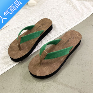 SUNTEK人字拖女夏季外穿2023年新款网红时尚百搭松糕厚底防滑沙滩凉拖鞋