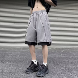 夏季男士休闲短裤男宽松韩版潮流港风五分裤沙滩裤子