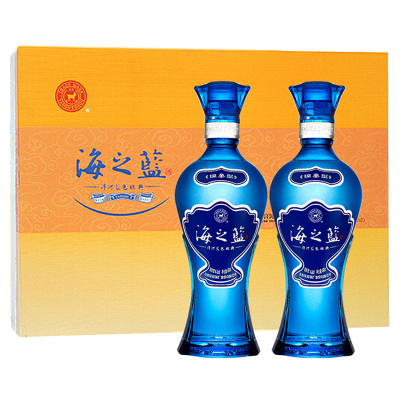 259元包邮 洋河 海之蓝42度礼盒装480ml*2瓶
