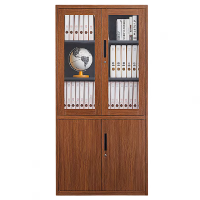 东杉文件柜 铁转印胡桃木色文件柜 大器械 900*400*1850