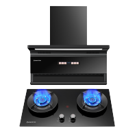 艾美特油烟机AY651LB顶侧双吸变频+AZ65A嵌入式燃气灶具液化气